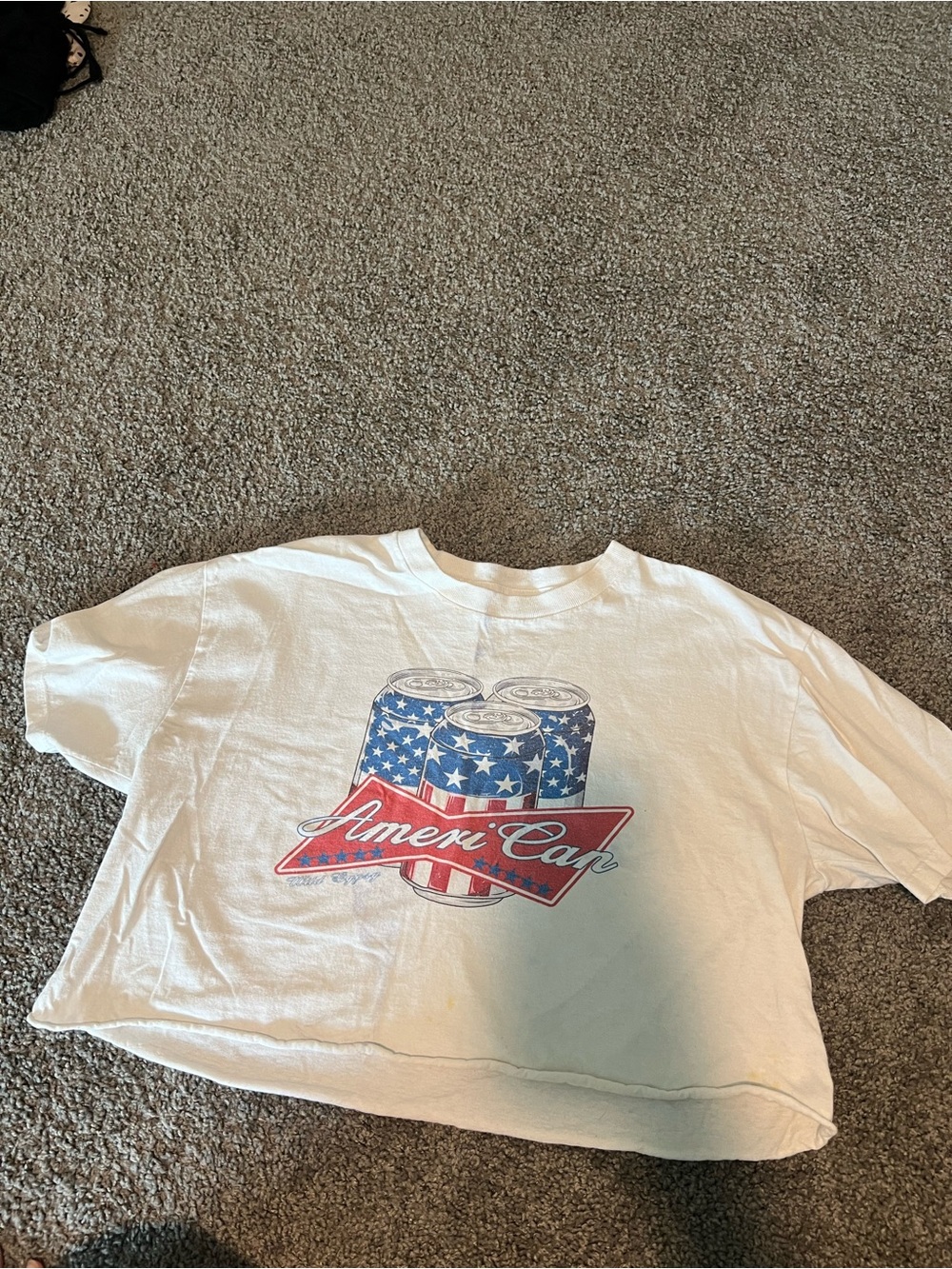 White Graphic American T-Shirt